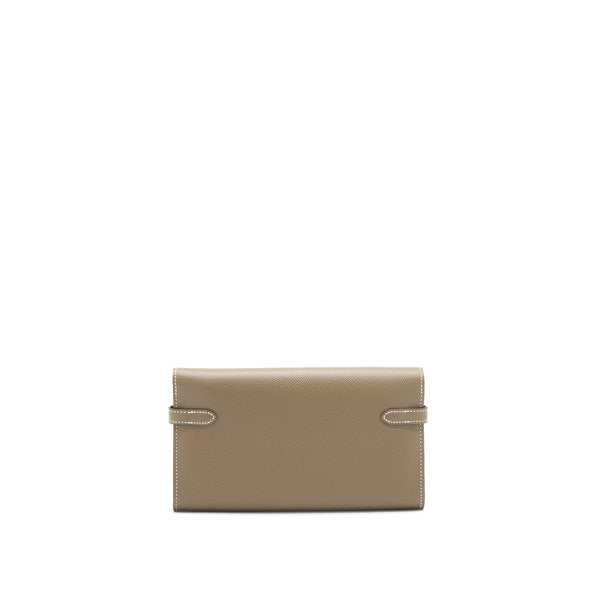 Hermes Kelly Long Wallet Etoupe GHW Stamp Y