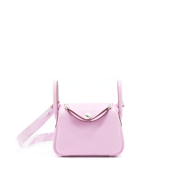 Hermes Mini Lindy Clemence X9 Mauve Sylvestre SHW Stamp U