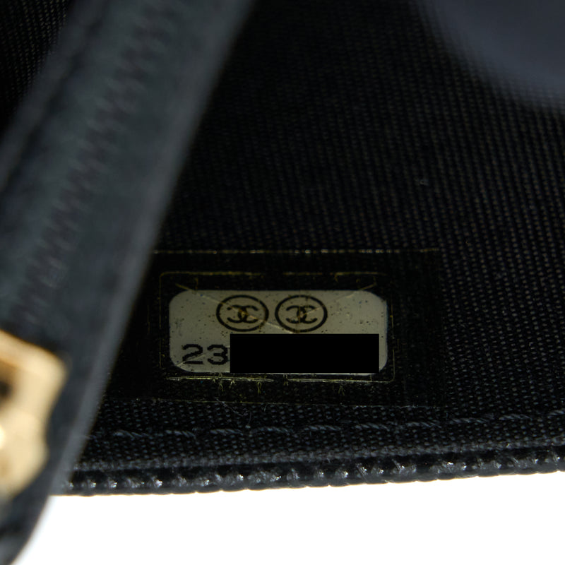 Chanel Boy Wallet On Chain Caviar Black LGHW