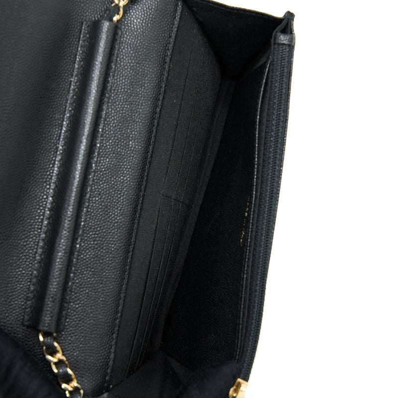Chanel Boy Wallet On Chain Caviar Black LGHW