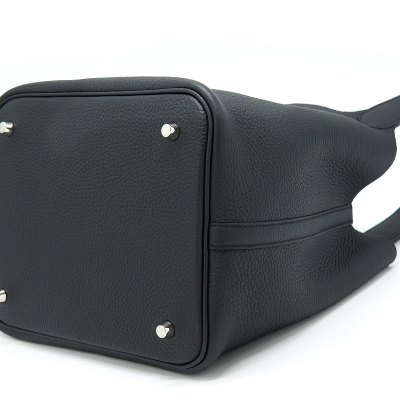 Hermes Picotin 22 Lock Bag Clemence Black SHW Stamp Z