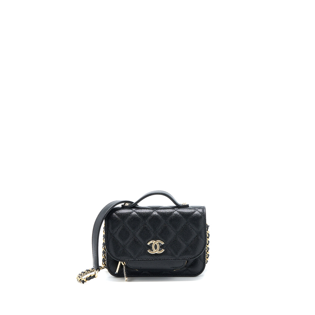 CHANEL Caviar Quilted Mini Business Affinity Backpack Black 1088281