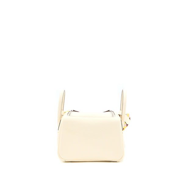 Hermes Mini Lindy Clemence Nata Multicolour Strap SHW Stamp U