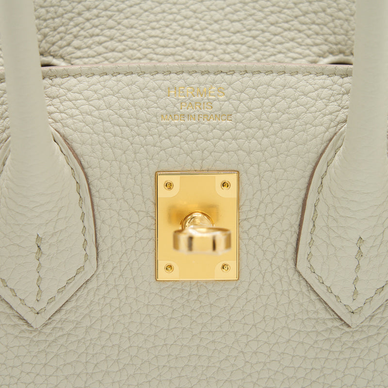 Hermes Birkin 25 Togo Beton GHW Stamp U