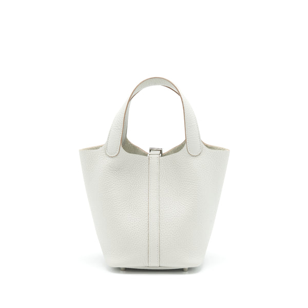 Hermes Picotin 18 Lock Bag Clemence Gris Perle SHW Stamp U
