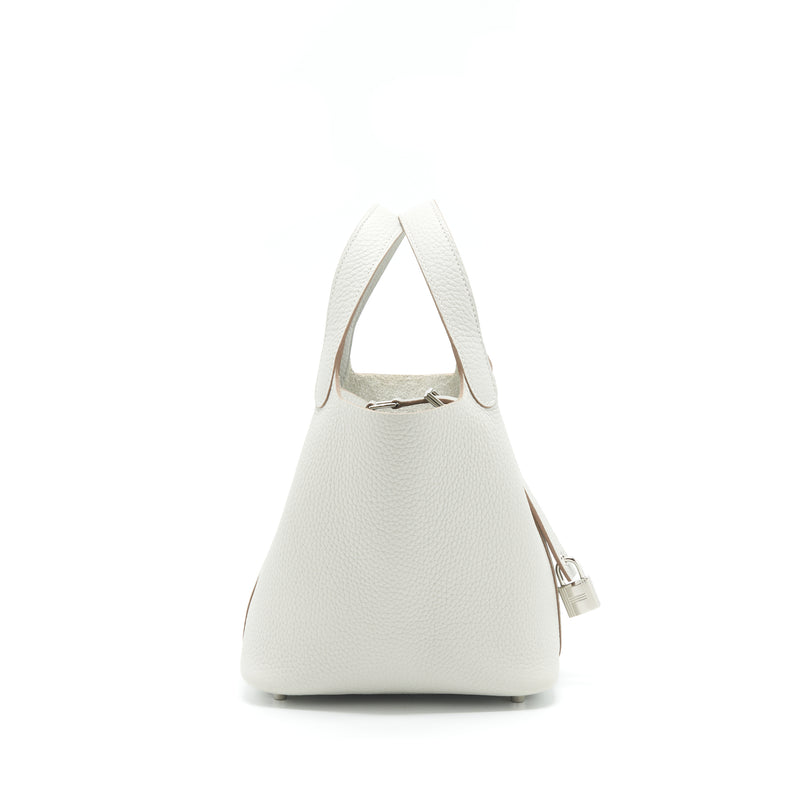 Hermes Picotin 18 Lock Bag Clemence Gris Perle SHW Stamp U