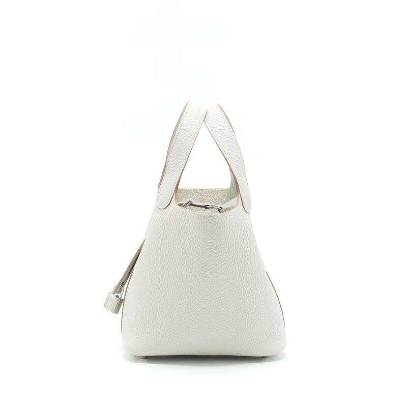 Hermes Picotin 18 Lock Bag Clemence Gris Perle SHW Stamp U