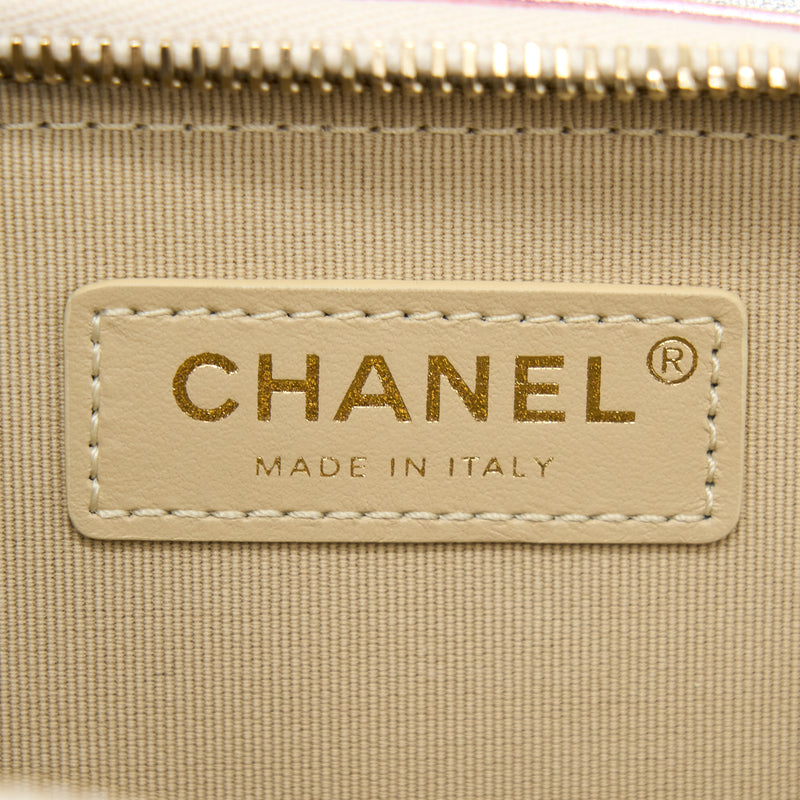 Chanel 21P Crossbody Flap Bag Lambskin Iridescent Pink LGHW(Microchip)