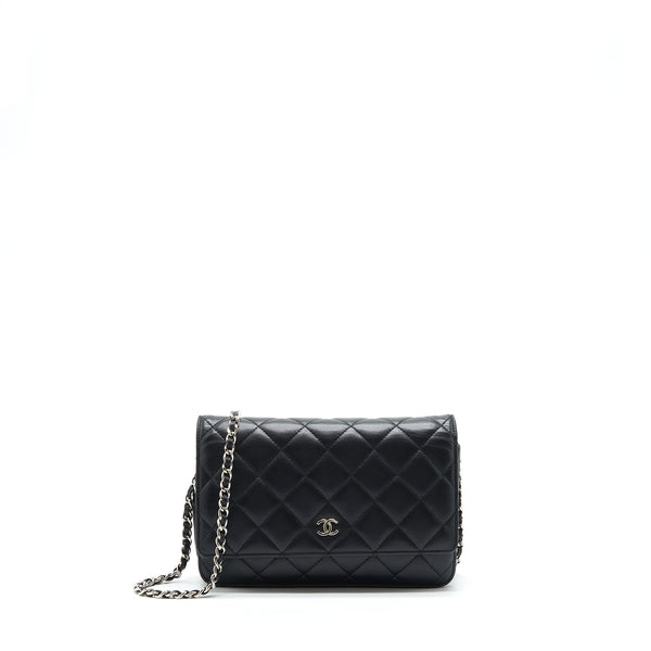 Chanel Wallet On Chain Lambskin Black SHW