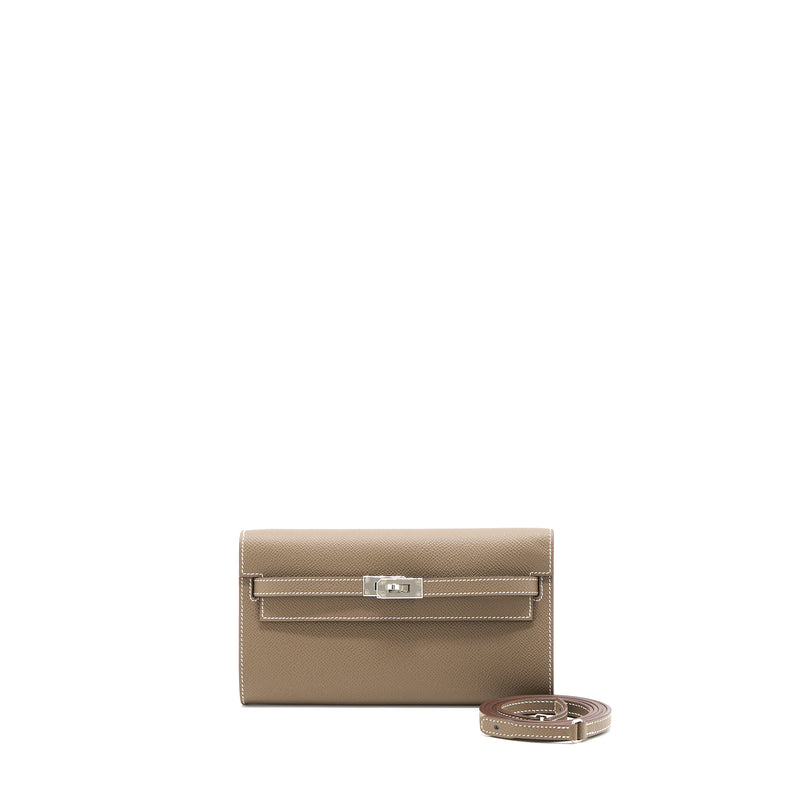 Hermes Kelly To Go Epsom Etoupe SHW Stamp U