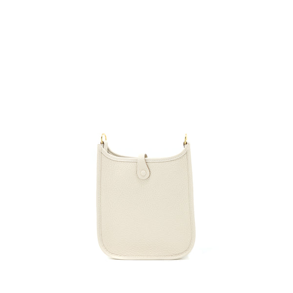 Hermes Mini Evelyn Clemence Craie GHW Stamp U