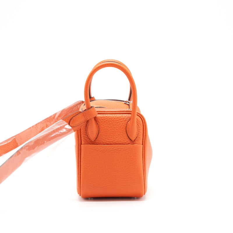 Hermes Mini Lindy Clemence 9J Feu SHW Stamp U