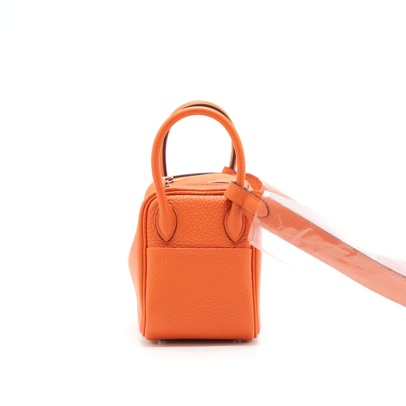 Hermes Mini Lindy Clemence 9J Feu SHW Stamp U
