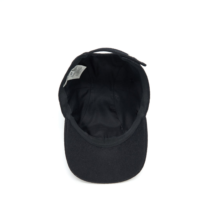 Hermes Size 57 Sellier Hat Wool Black