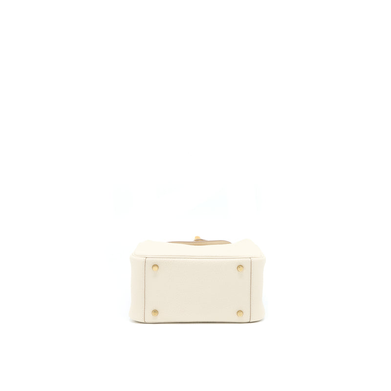 Hermes Mini Lindy Clemence Craie GHW Stamp Z