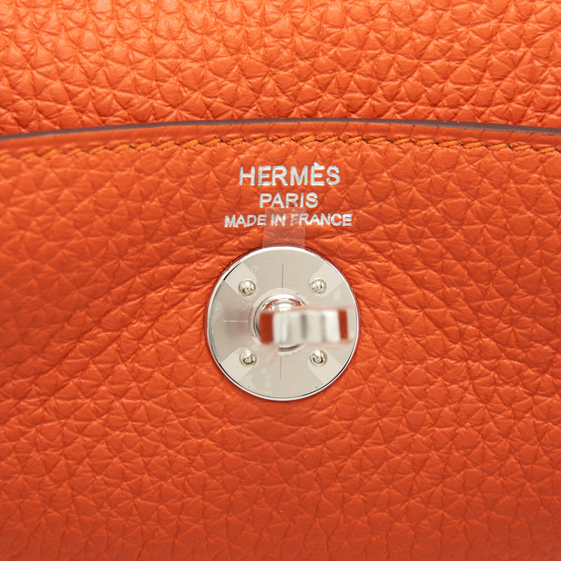 Hermes Mini Lindy Clemence 9J Feu SHW Stamp U
