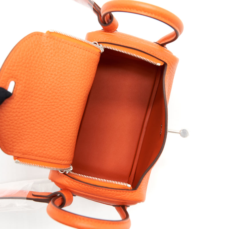 Hermes Mini Lindy Clemence 9J Feu SHW Stamp U
