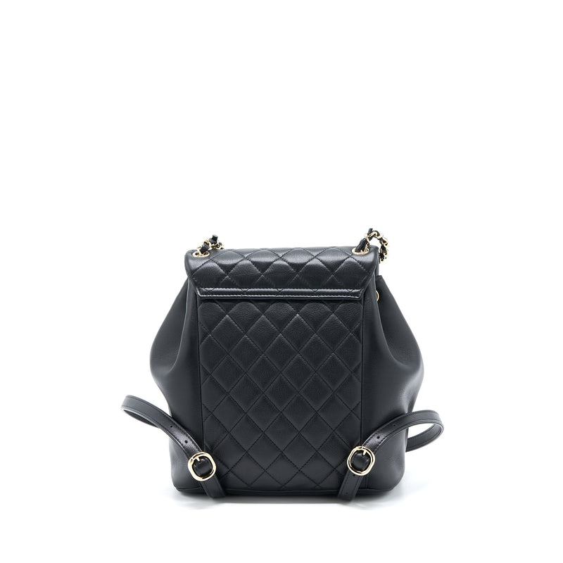 Chanel 23C Large Duma Backpack Calfskin Black LGHW (Microchip)