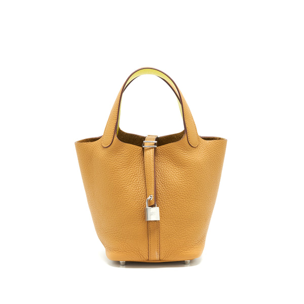 Hermes Picotin 18 Lock Bag Sesame/Lime SHW Stamp Y