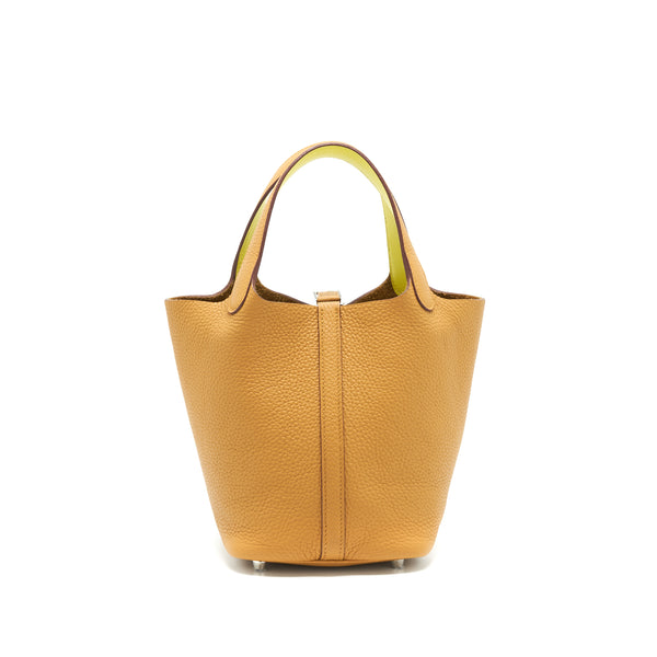 Hermes Picotin 18 Lock Bag Sesame/Lime SHW Stamp Y