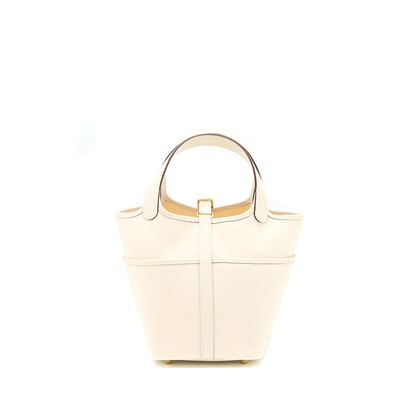 Hermes Picotin Cargo 18 Swift/Toile Canvas Ecru/Nata GHW Stamp U