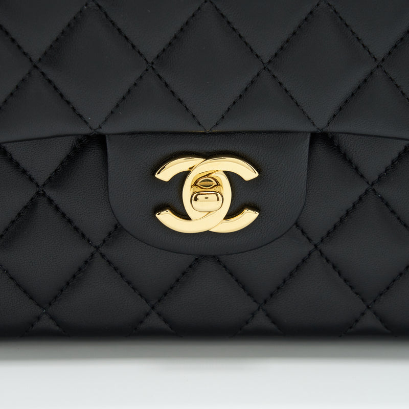 Chanel Small Classic Double Flap Bag Lambskin Black GHW