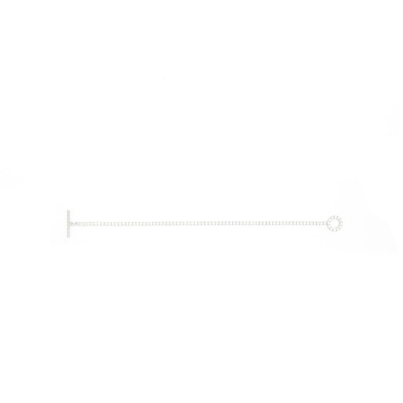 Hermes Size ST Finesse Bracelet White Gold With Diamonds