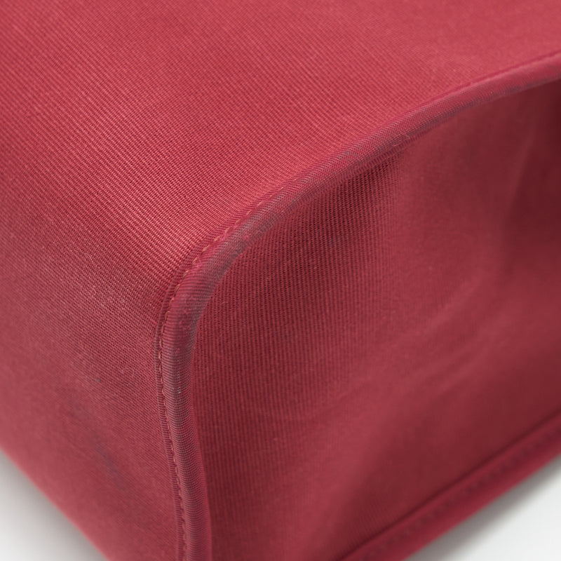 Hermes Herbag Zip 31 Toile Rubis/Fauve SHW Stamp square R