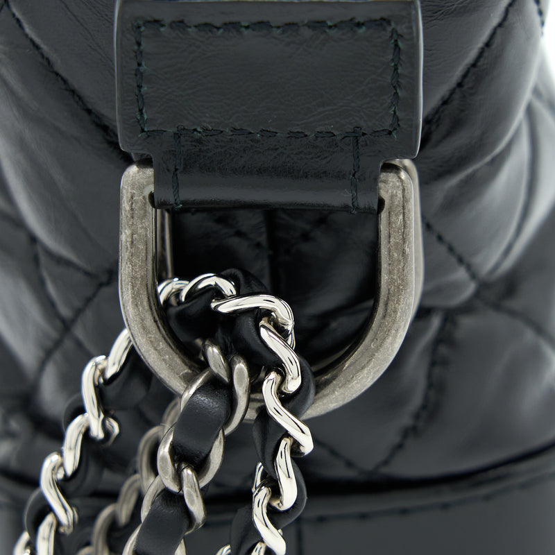 Chanel Small Gabrielle Hobo Bag Calfskin Black Multicolour Hardware