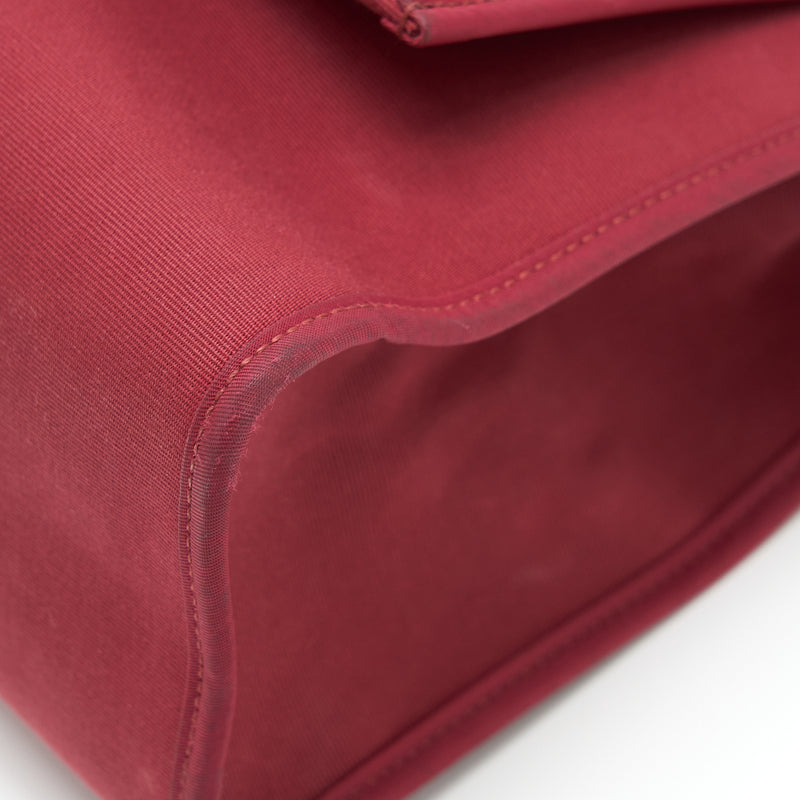 Hermes Herbag Zip 31 Toile Rubis/Fauve SHW Stamp square R
