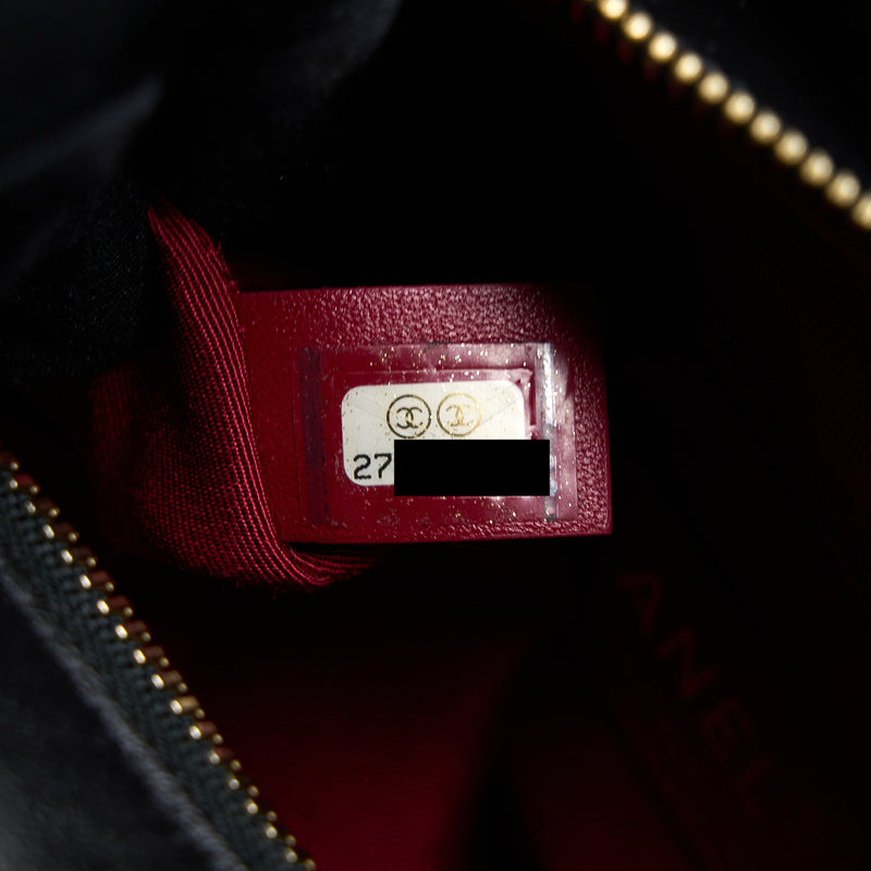 Chanel Small Gabrielle Hobo Bag Calfskin Black Multicolour Hardware