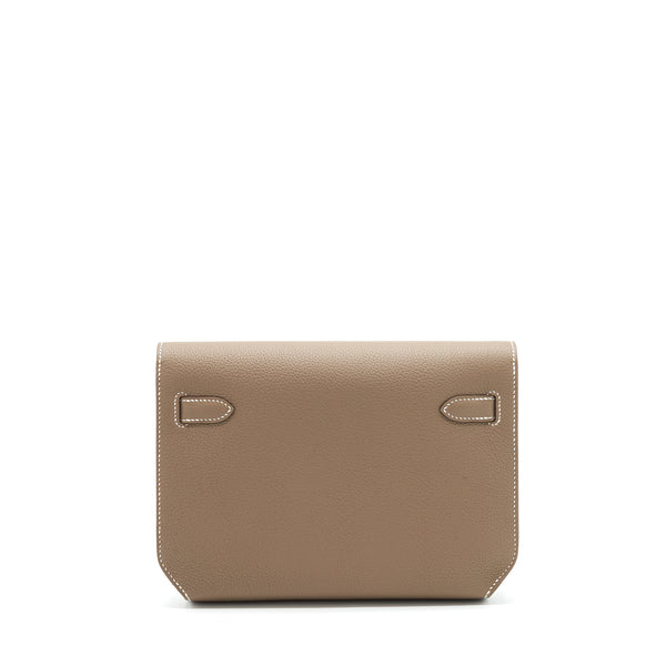 Hermes Pochette Kelly Depeches 25 Togo Etoupe SHW Stamp Z