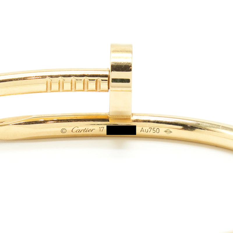 Cartier Size 17 Bracelet Juste Un Clou Yellow Gold