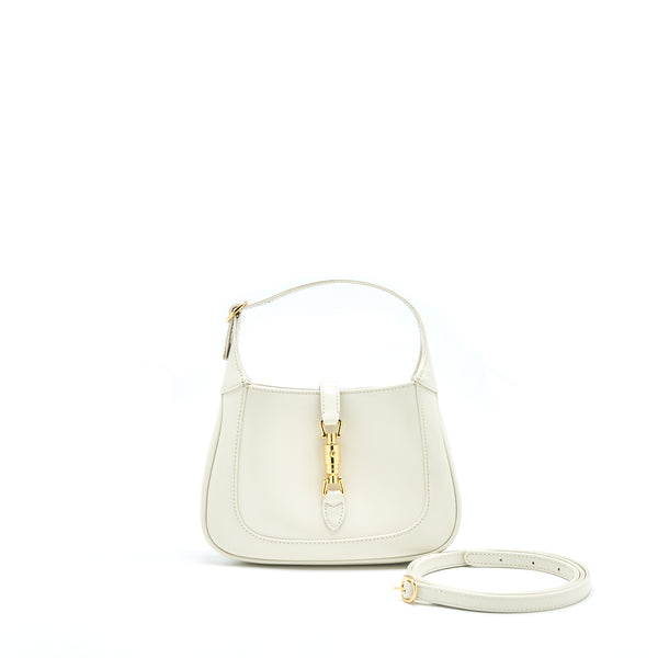 Gucci Jackie 1961 Mini Hobo Bag White GHW