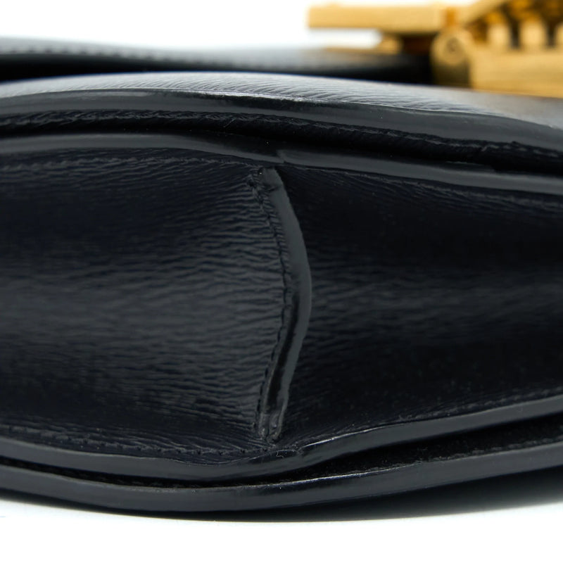 Celine Medium Classic Box Calfskin Liege Anthracite GHW