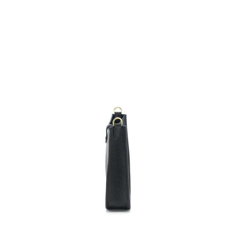 Hermes Mini Evelyne Clemence Black GHW Stamp U