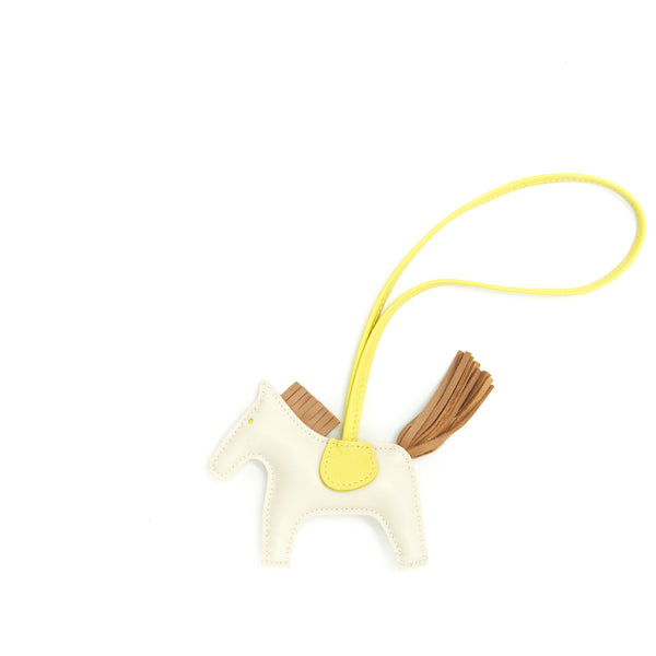 Hermes Rodeo PM Bag Charm Craie/ Chai/ Lime