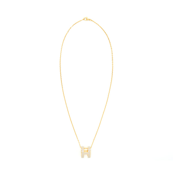 Hermes Pop H Pendant Marron Glace GHW