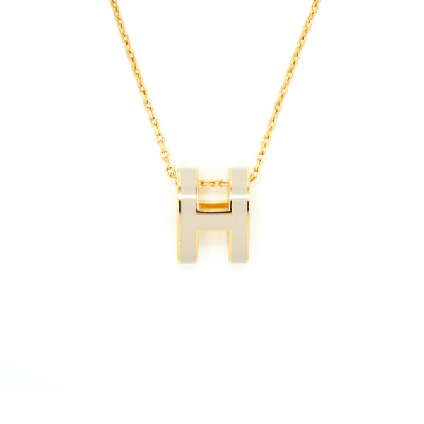 Hermes Pop H Pendant Marron Glace GHW