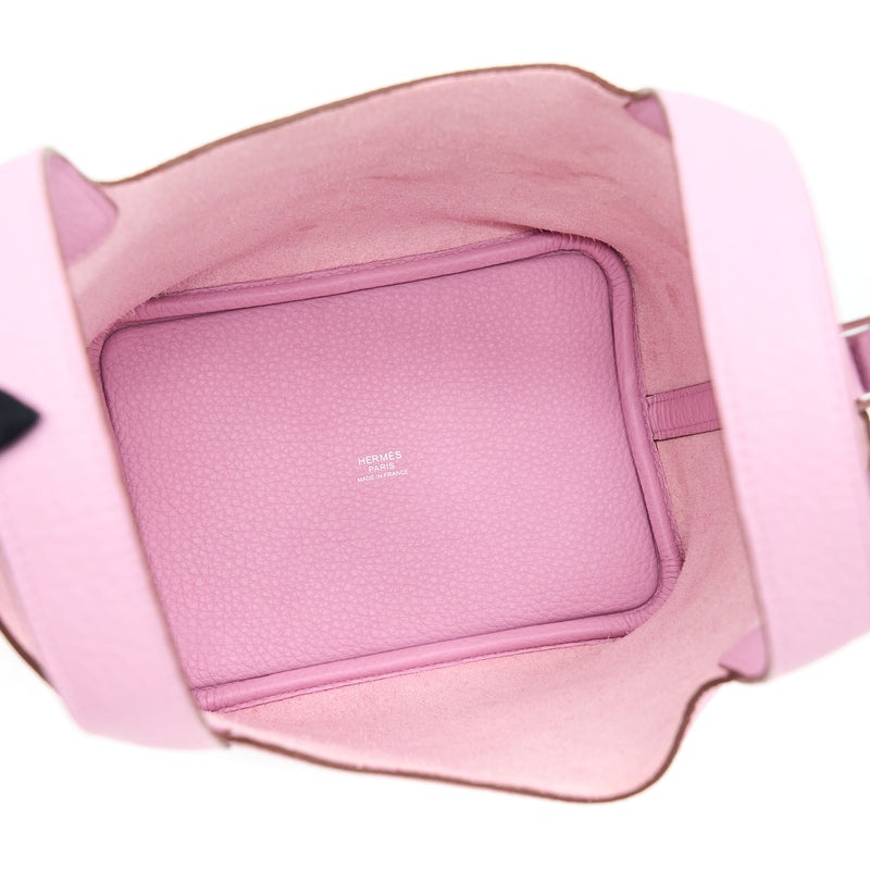 Hermes Picotin 18 Clemence X9 Mauve Sylvestre SHW Stamp Z