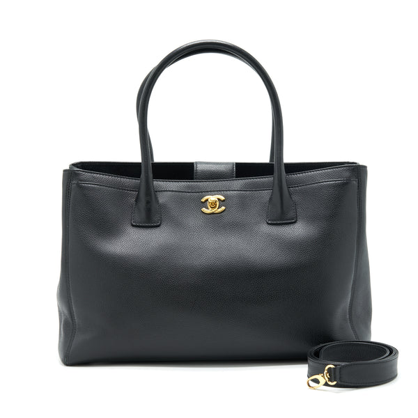 Chanel Cerf Tote bag Grained calfskin black GHW