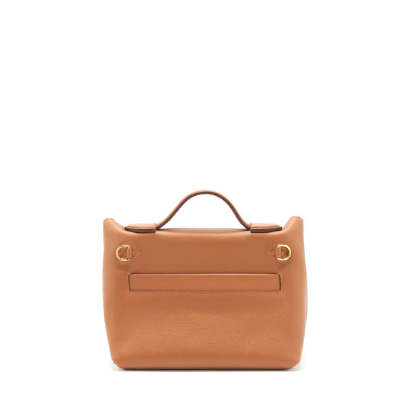 Hermes Mini 24/24 2424-21 Bag Evercolor/Swift Gold GHW Stamp Z