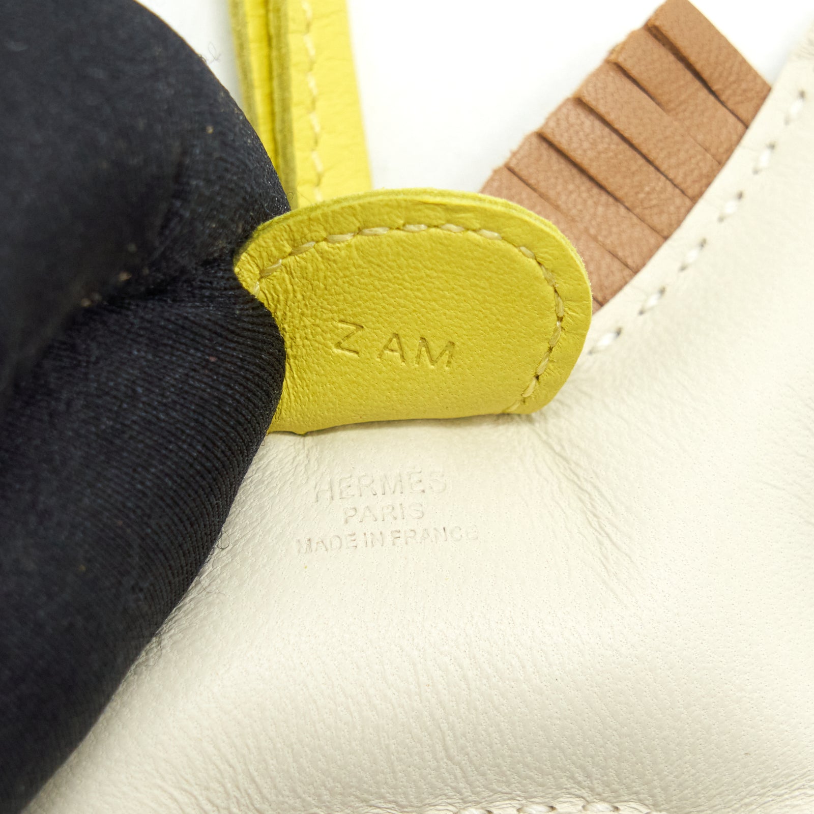 Hermes Rodeo PM Bag Charm Craie/ Chai/ Lime