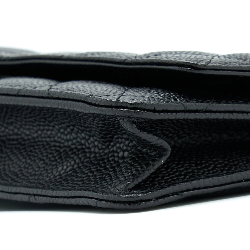 Chanel Classic Wallet On Chain Caviar Black SHW