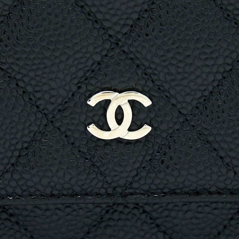 Chanel Classic Wallet On Chain Caviar Black SHW