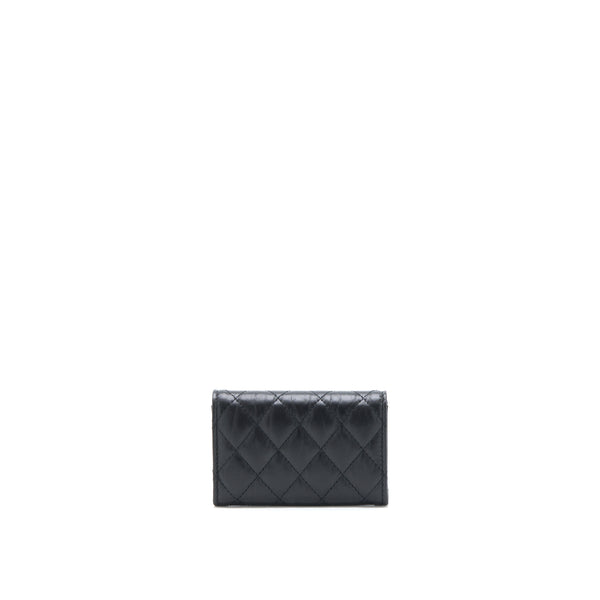Chanel 2.55 Reissue Flap Card Holder Aged Calfskin Black GHW (Microchip)
