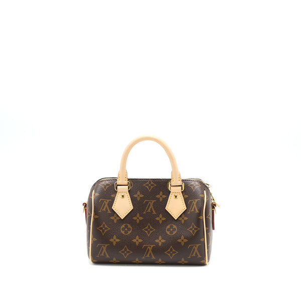 Louis Vuitton Speedy Bandouliere 20 Monogram Canvas Black Strap GHW (New Version)