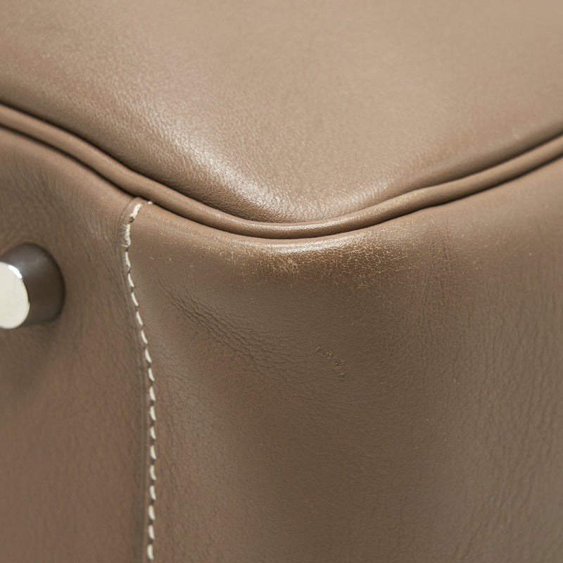 Hermes Lindy 34 Swift Etoupe SHW Stamp Square K