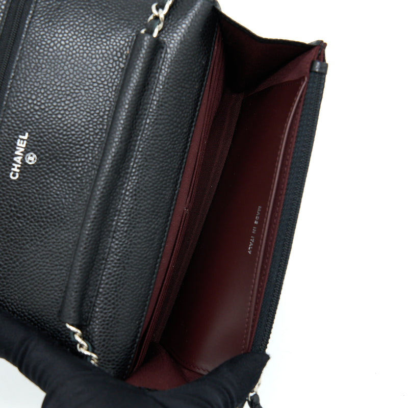 Chanel Classic Wallet On Chain Caviar Black SHW