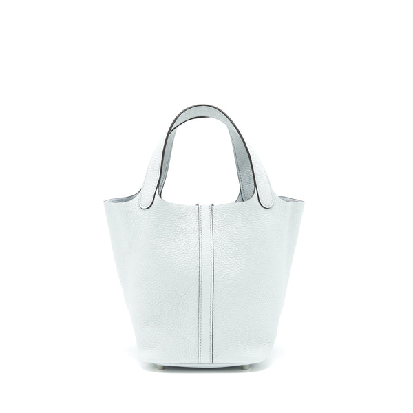 Hermes picotin 18 lock bag Blue Pale SHW Stamp Z